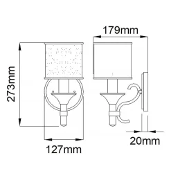 Kinkiet Lacey (KL-LACEY1-MB) - Elstead Lighting