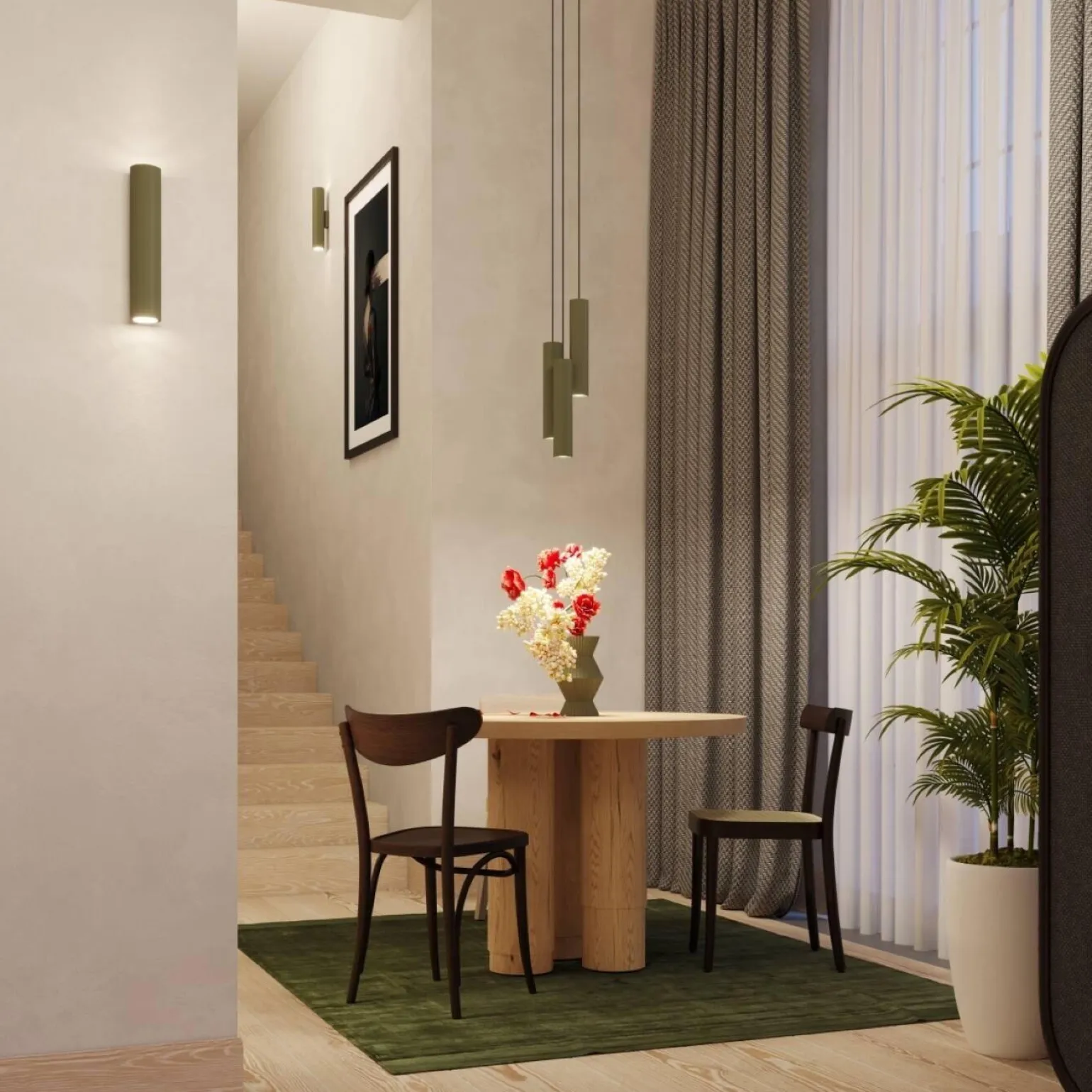 Kinkiet LAGOS 2 zielony oliwkowy (SL.1488) - Sollux Lighting