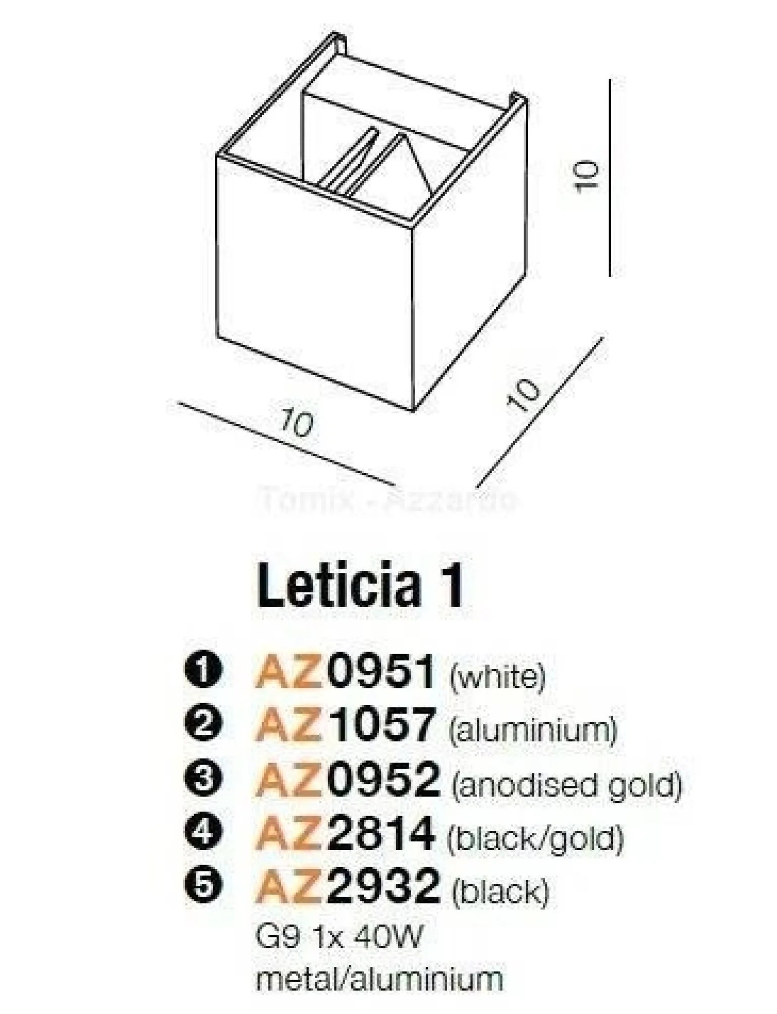 Kinkiet LETICIA white (AZ0951 | GM1111-WH) - AZZARDO
