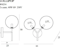 Kinkiet LOLLIPOP (W0254) - Maxlight