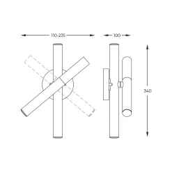 Kinkiet LOYA Kol. Czarny 3000 (W0461-03N-P7SD) - Zuma Line