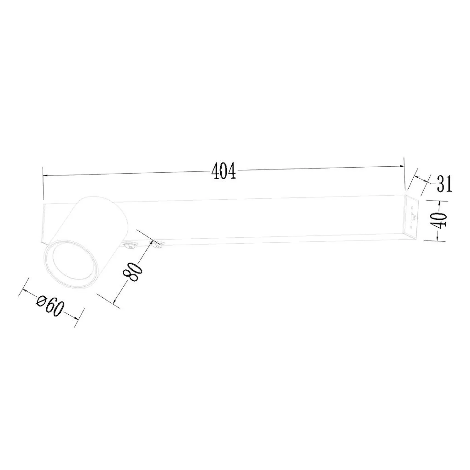 Kinkiet Magnet 9W+1xGU10 3000/4000K Czarny Lewy (ML1127) - Milagro