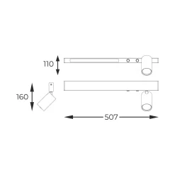 Kinkiet MANNARI czarny (W230757202) - Zuma Line