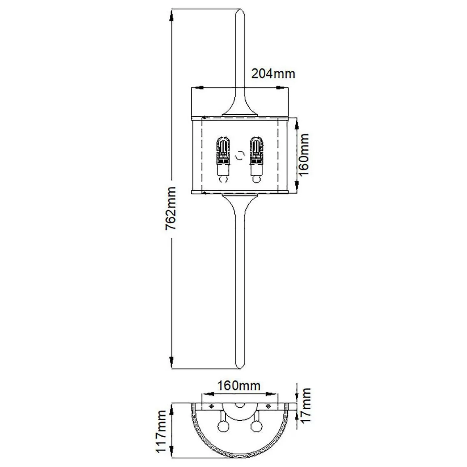 Kinkiet Mona (KL-MONA-L-PC) - Elstead Lighting