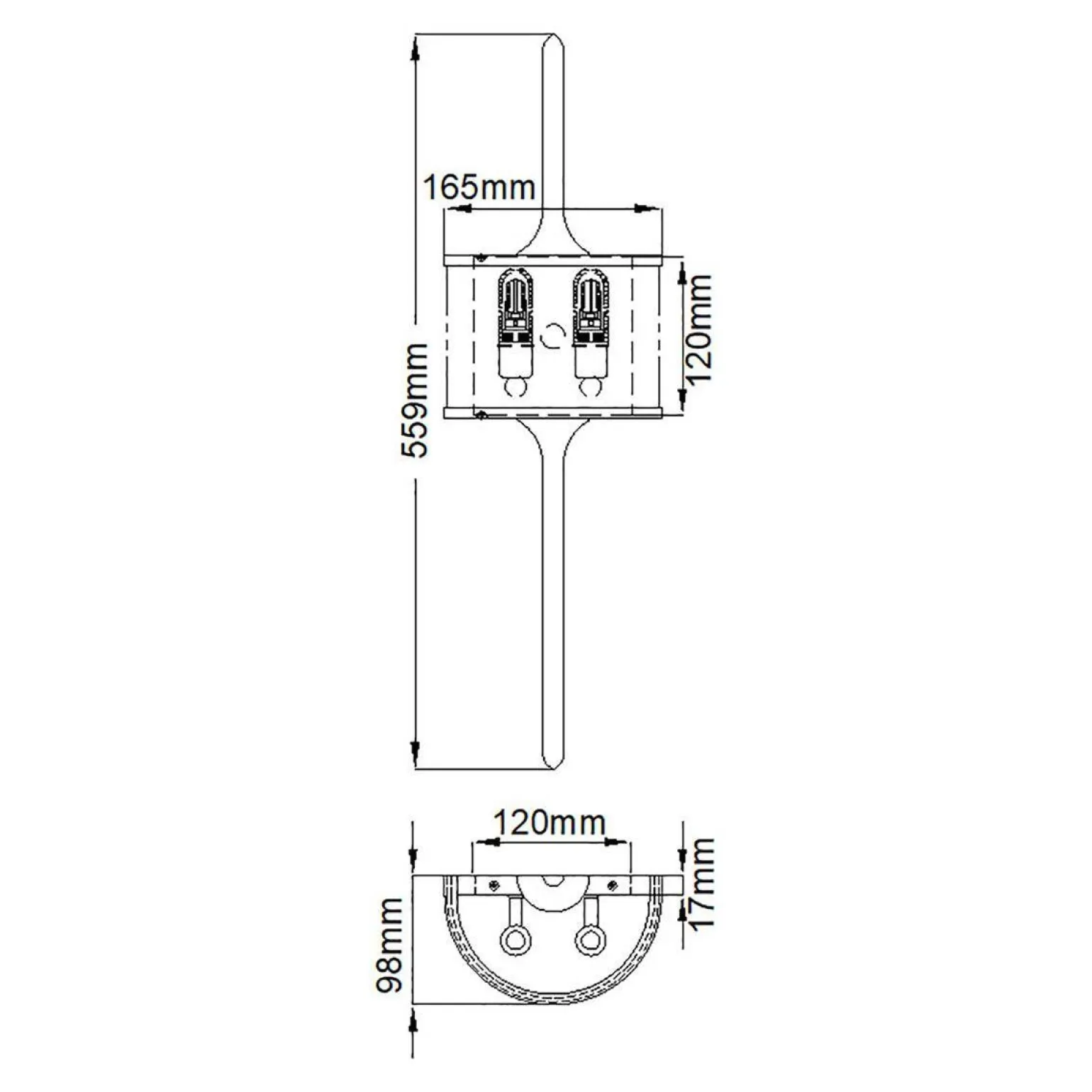 Kinkiet Mona (KL-MONA-S-NBR) - Elstead Lighting