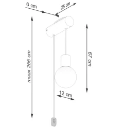 Kinkiet NIMBI G9 z włącznikiem (SL.1645) - Sollux Lighting