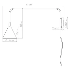 Kinkiet NOX ochra czerwona (SL.1701) - Sollux Lighting
