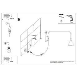 Kinkiet NOX zielona oliwka (SL.1700) - Sollux Lighting