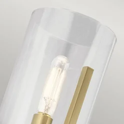 Kinkiet Nye - 1 źródło światła - Szczotkowany naturalny mosiądz (QN-NYE1-BNB) - Quintiesse