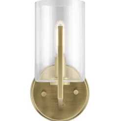 Kinkiet Nye - 1 źródło światła - Szczotkowany naturalny mosiądz (QN-NYE1-BNB) - Quintiesse