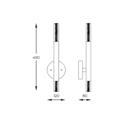 Kinkiet ONE WALL (W0461-02E-F7F7) Zuma Line