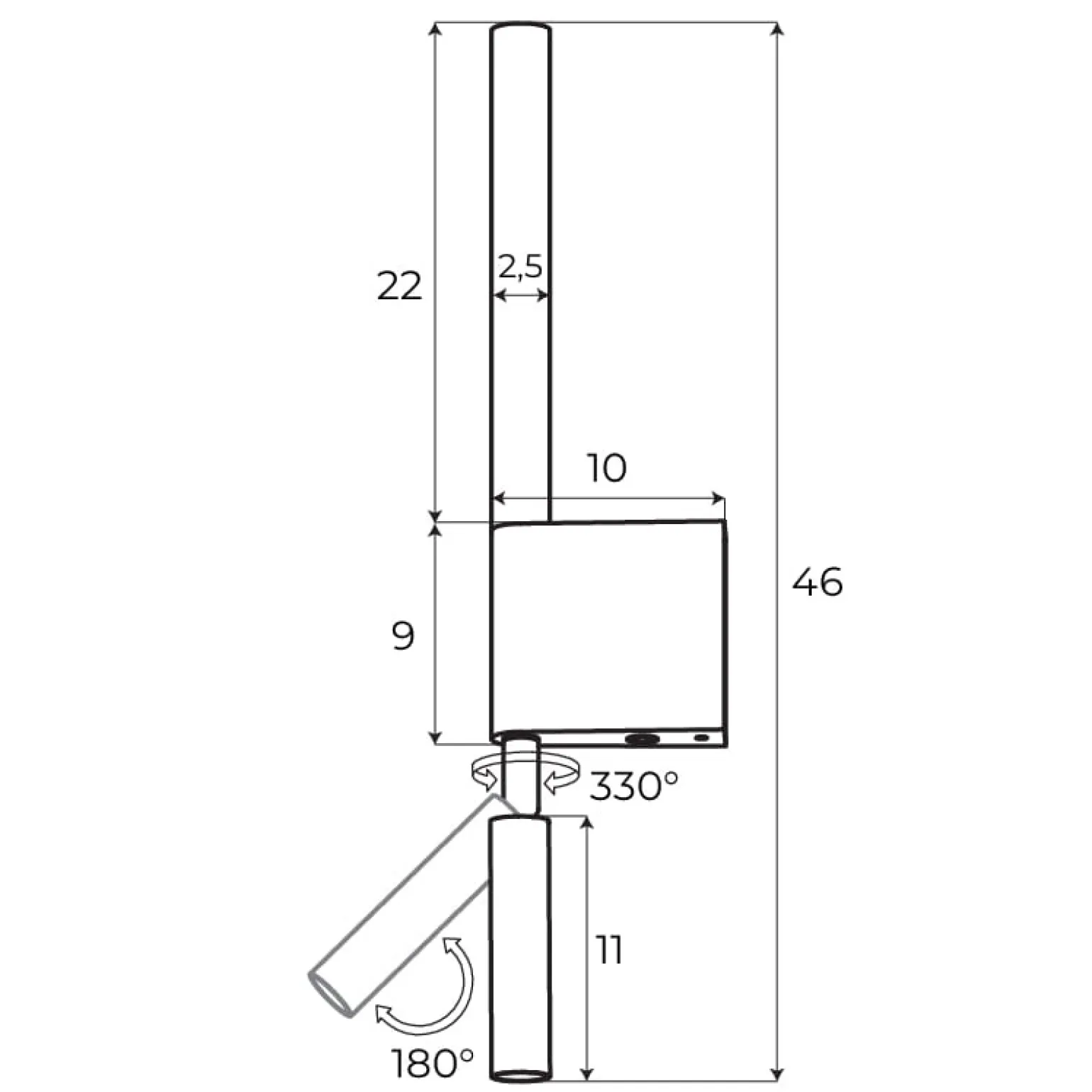 Kinkiet ORGANIC I złoto szczotkowane (W0341) - MAXLIGHT