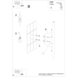 Kinkiet PASTELO 2 ochra czerwona (SL.1529) - Sollux Lighting