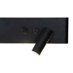 Kinkiet przy łóżku w sypialni Resort czarny prawy (ML1568) - Milagro