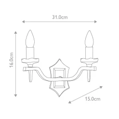 Kinkiet Rectory (RY2B-BLACK) - Elstead Lighting