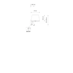 Kinkiet regulowany z włącznikiem TUTOIA (11684) - Nowodvorski