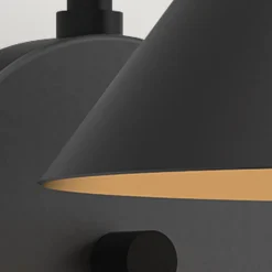 Kinkiet Remyck - 1 źródło światła - Matowa czerń (ALM-REMYCK-1WB-BK) - Elstead Lighting