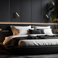 Kinkiet Santi Czarny/Złoty (ML1014) - Milagro