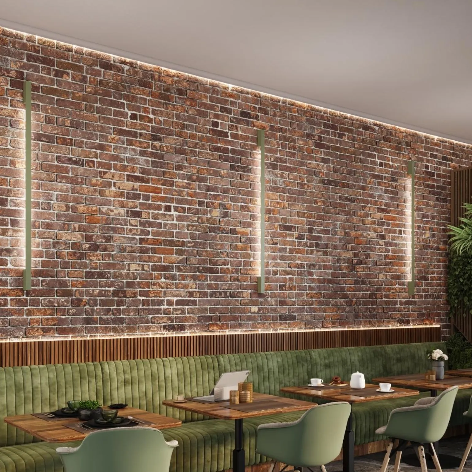 Kinkiet SAPPO 120 zielony oliwkowy LED 4000K (TH.423) - Thoro Lighting