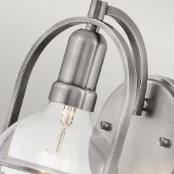 Kinkiet Somerset - 1 źródło światła - Przezroczyste szkło - Szczotkowany nikiel (QN-SOMERSET1-C-BN) - Quintiesse