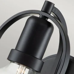 Kinkiet Somerset - 1 źródło światła - Przezroczyste szkło - Czarny (QN-SOMERSET1-C-BK) - Quintiesse