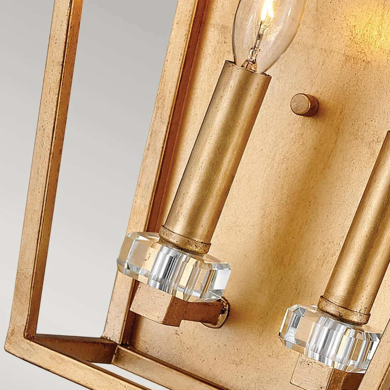 Kinkiet Stinson - 2 źródła światła - Przecierany mosiądz (QN-STINSON2-DBR) - Quintiesse