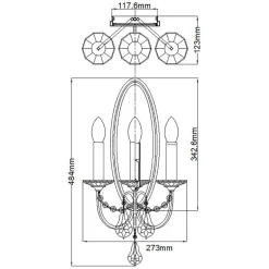 Kinkiet Valentina (FE-VALENTINA-W3) - Elstead Lighting