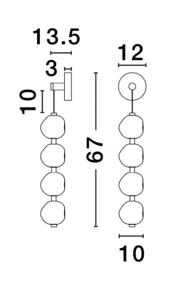 Kinkiet wewnętrzny CHEPEN (LE44426) - Luces Exclusivas
