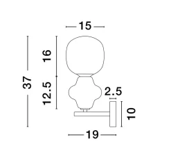 Kinkiet wewnętrzny VILROSA (LE44571) - Luces Exclusivas