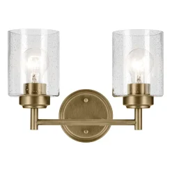 Kinkiet Winslow - 2 źródła światła - Naturalny mosiądz (KL-WINSLOW-2W-NBR) - Elstead Lighting