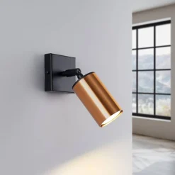 Kinkiet WINX czarny/miedź (SL.1374) - Sollux Lighting