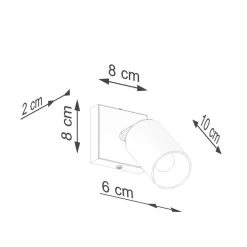 Kinkiet WINX czarny/miedź (SL.1374) - Sollux Lighting
