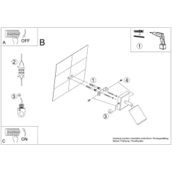 Kinkiet WINX czarny/miedź (SL.1374) - Sollux Lighting