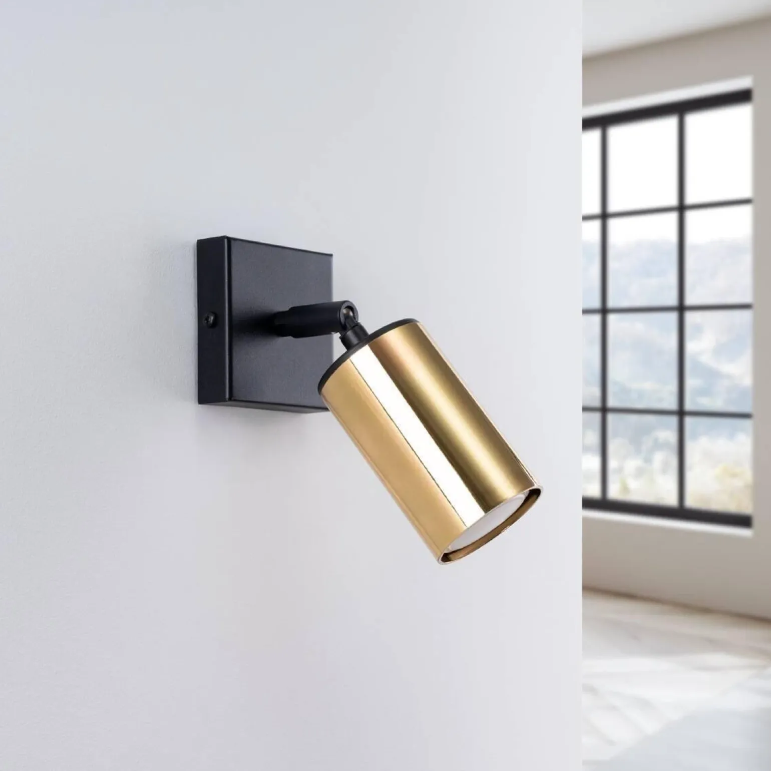 Kinkiet WINX czarny/złoty (SL.1382) - Sollux Lighting