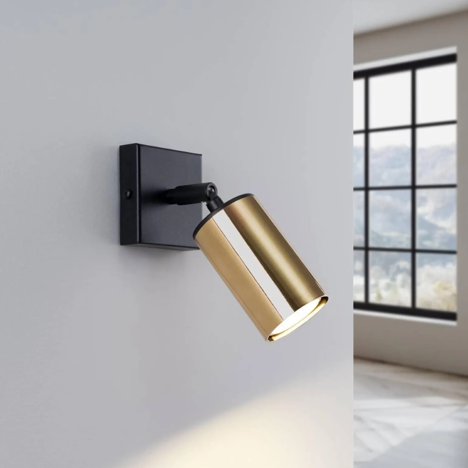 Kinkiet WINX czarny/złoty (SL.1382) - Sollux Lighting