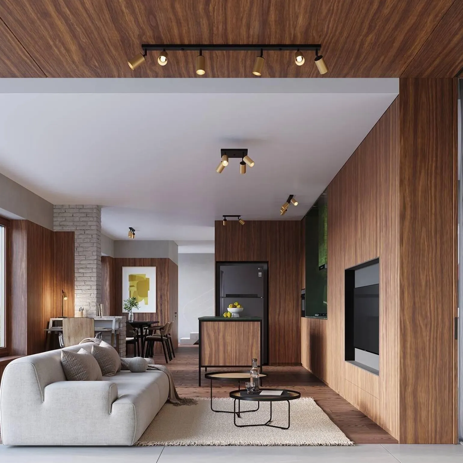 Kinkiet WINX czarny/złoty (SL.1382) - Sollux Lighting