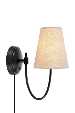 Kinkiet z abażurem AMAR Wall Beige/Black (108907) Markslojd