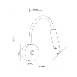 Kinkiet z ładowaniem USB LAGOS BLACK/GOLD (10201) - TK Lighting