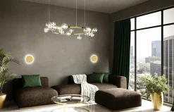 Kinkiet z dotykowym ściemniaczem SHADOW SUN 25 złota (MSE1501100499) - Moosee