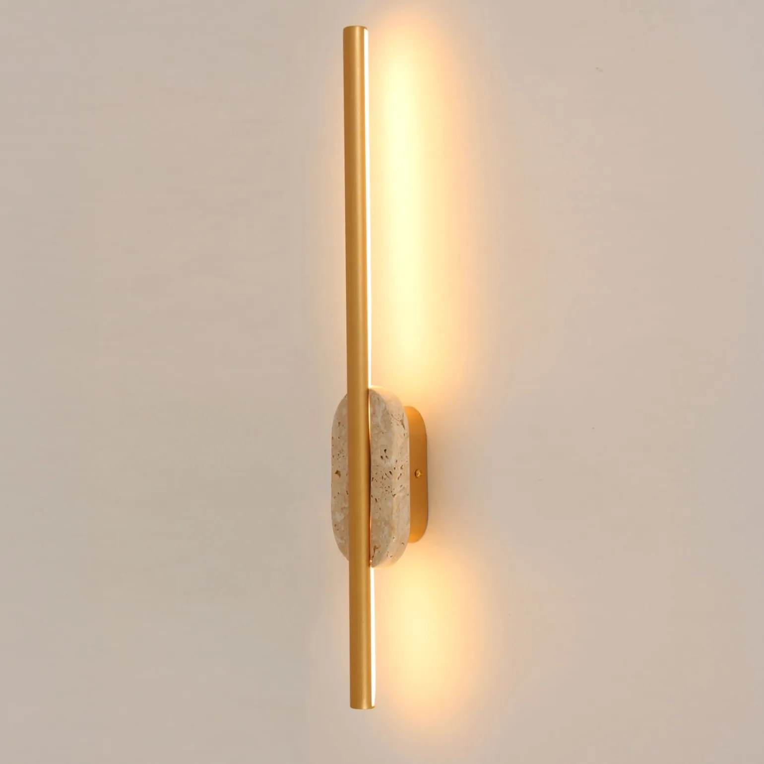 Kinkiet z metalu i trawertynu MAXLIGHT W0418 KINKIET AMOR 12W, IP44