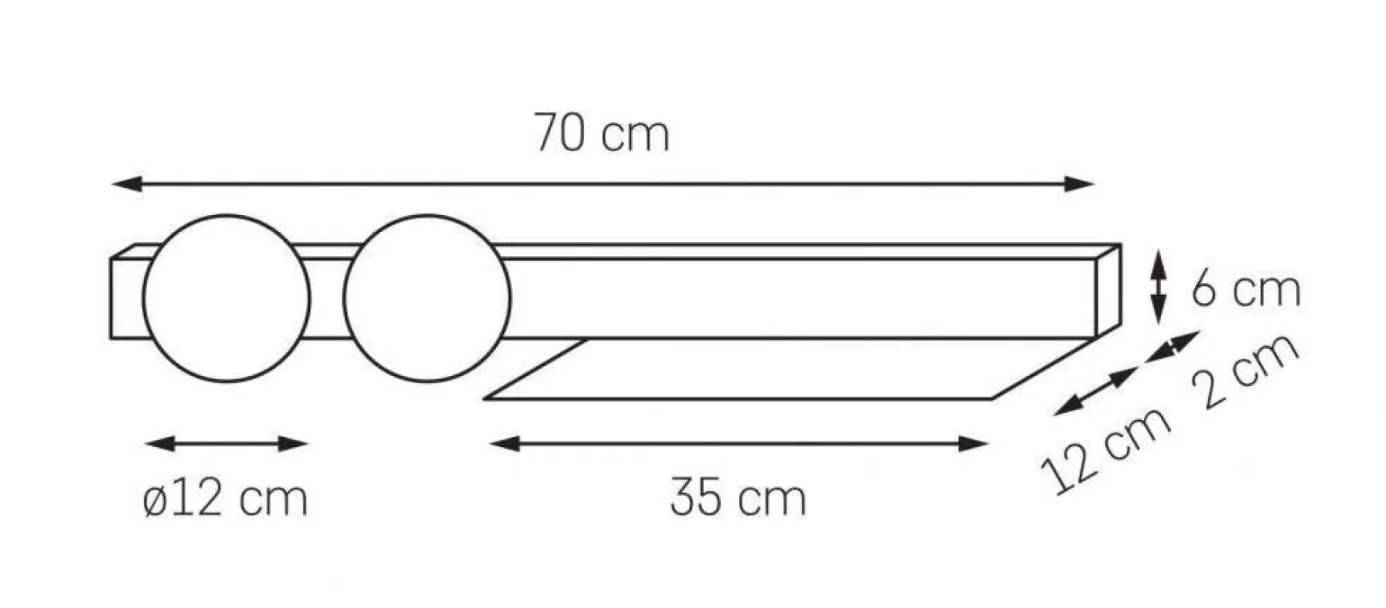 Kinkiet z półką BOTANICA DECO (20853202) - Kaspa