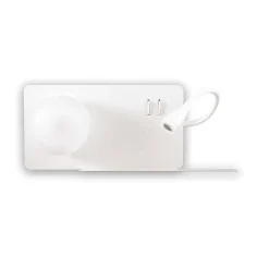 Kinkiet z półką i ładowaniem USB BOOK Biały (BOOK-2_AP_BIANCO) - Ideal Lux