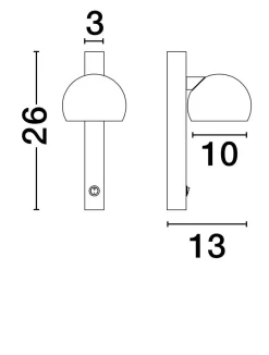 Kinkiet z wyłącznikiem FRONTERA (LE44939) - Luces Exclusivas