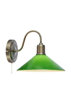 Kinkiet ze szklanym kloszem Antique Brass/Green (108866) Markslojd