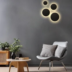 Kinkiet ze zmienną barwą światła Kinkiet Disk 12W 3CCT IP65 Czarny (ML1286) - Milagro