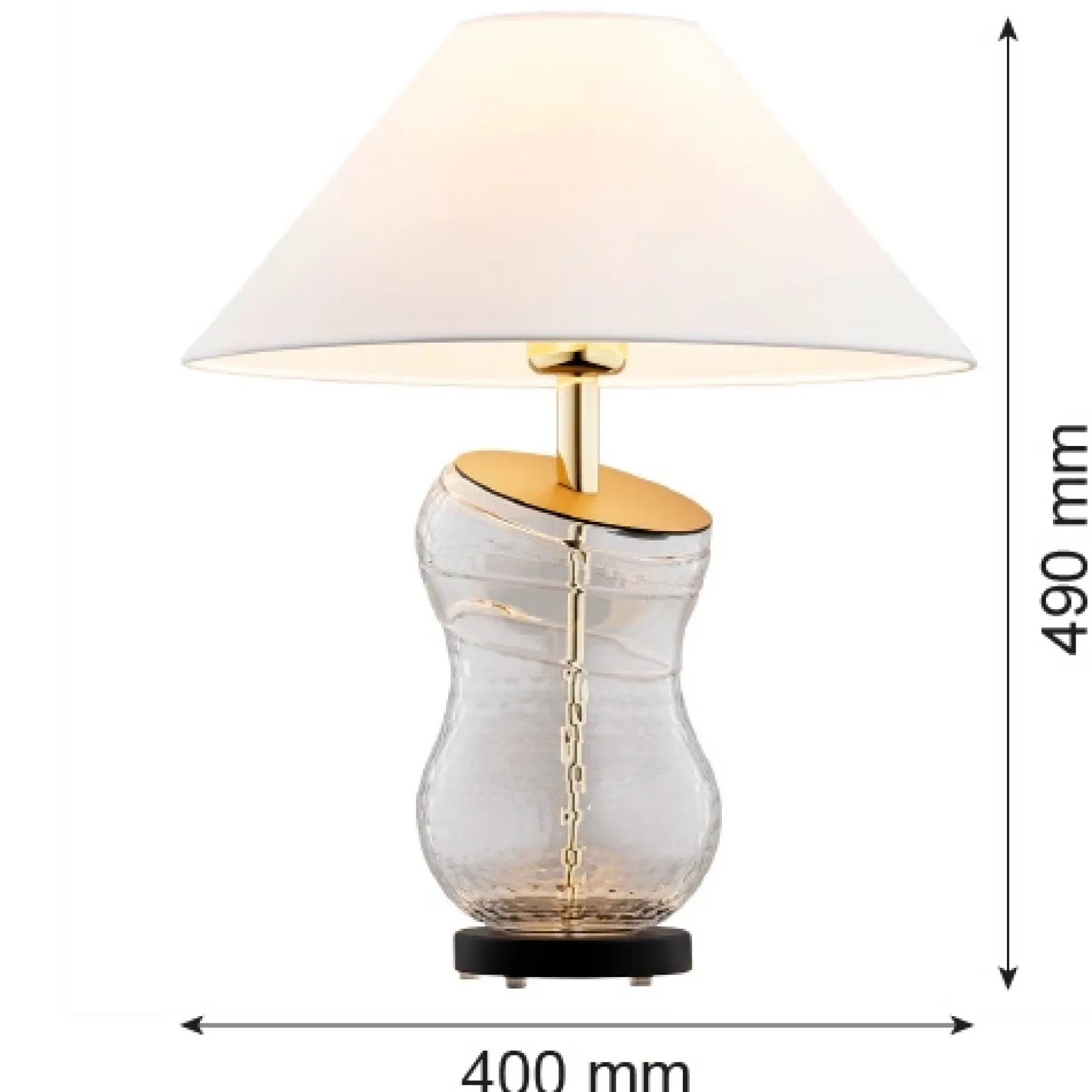 Kryształowa lampa stołowa z abażurem VENETO (8036) - Argon