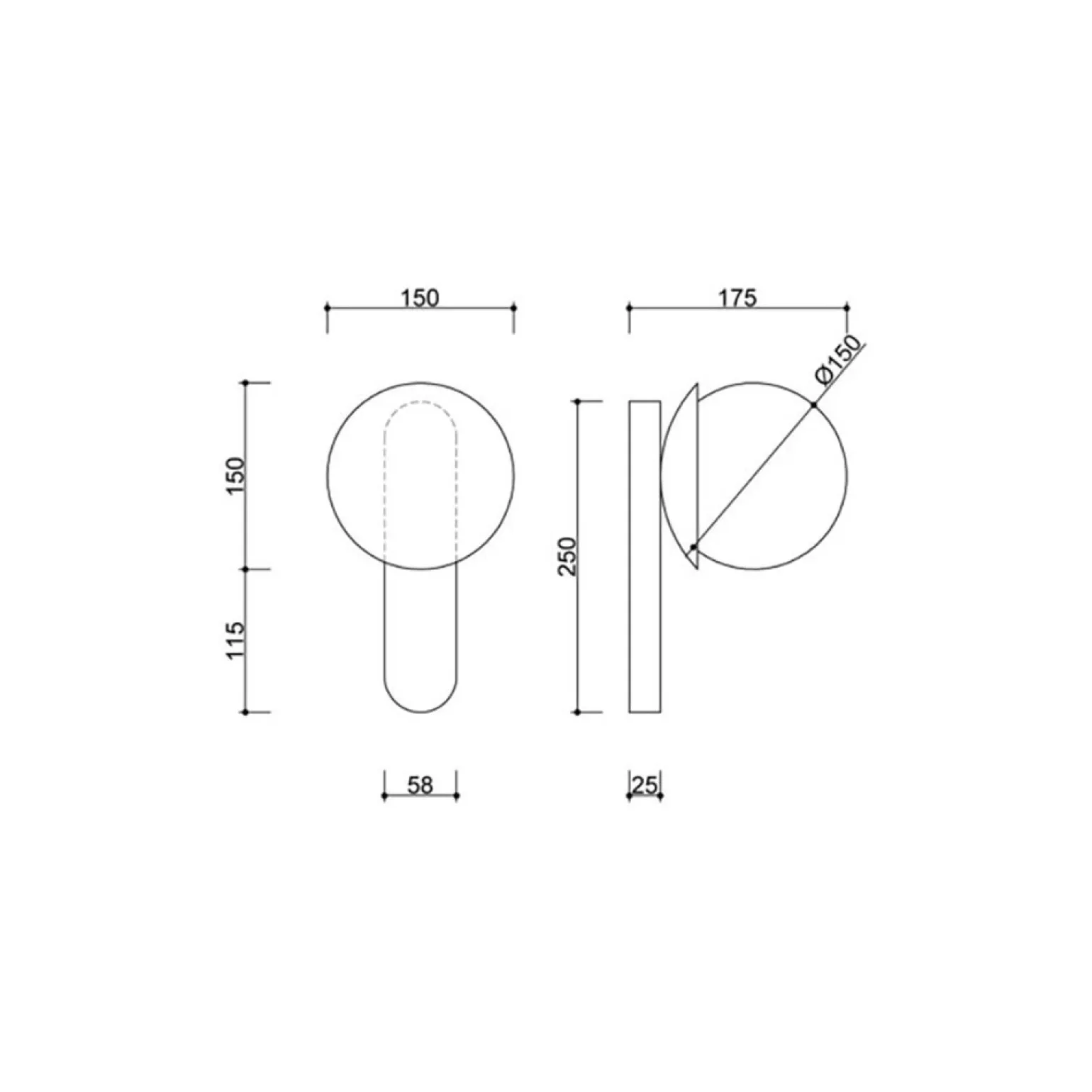 KUUL D1 Biała Lampa Ścienna / Kinkiet Z Włącznikiem (KLD11001) - Ummo
