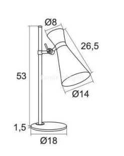Lampa biurkowa 1 pł. LUKKA ARGON 3894