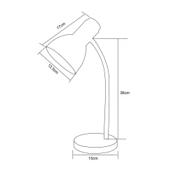 LAMPA BIURKOWA BIAŁA/WHITE (SM-W02-WH) - Zuma Line