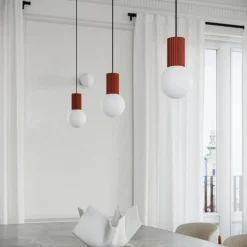 Lampa biurkowa HALO ochra czerwona (SL.1731) - Sollux Lighting